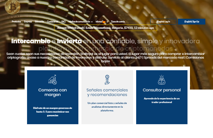 Revisión de StsRoyal: Es StsRoyal Realmente Una Innovadora Plataforma de Criptomonedas Para Nuevos Operadores?